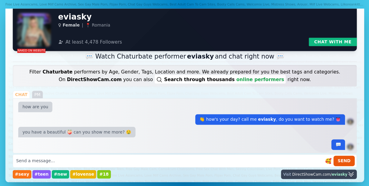eviasky chaturbate live webcam chat