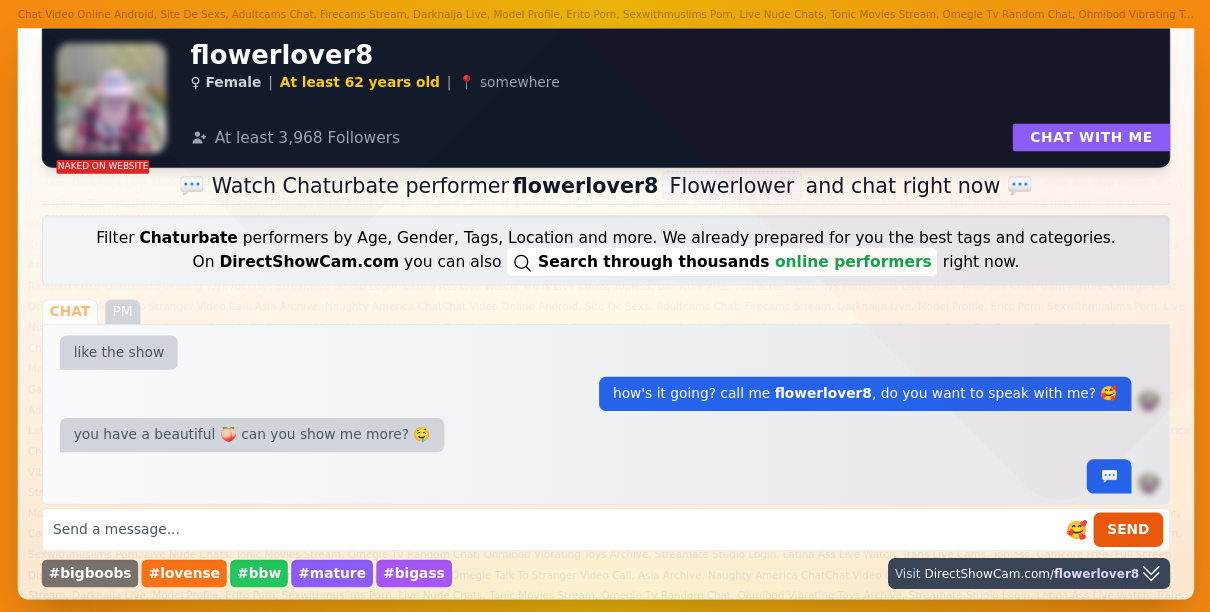 flowerlover8 chaturbate live webcam chat