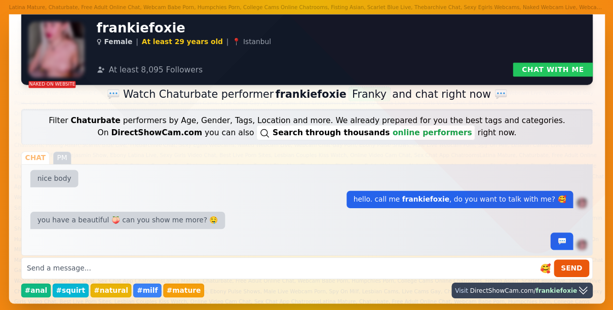 frankiefoxie chaturbate live webcam chat