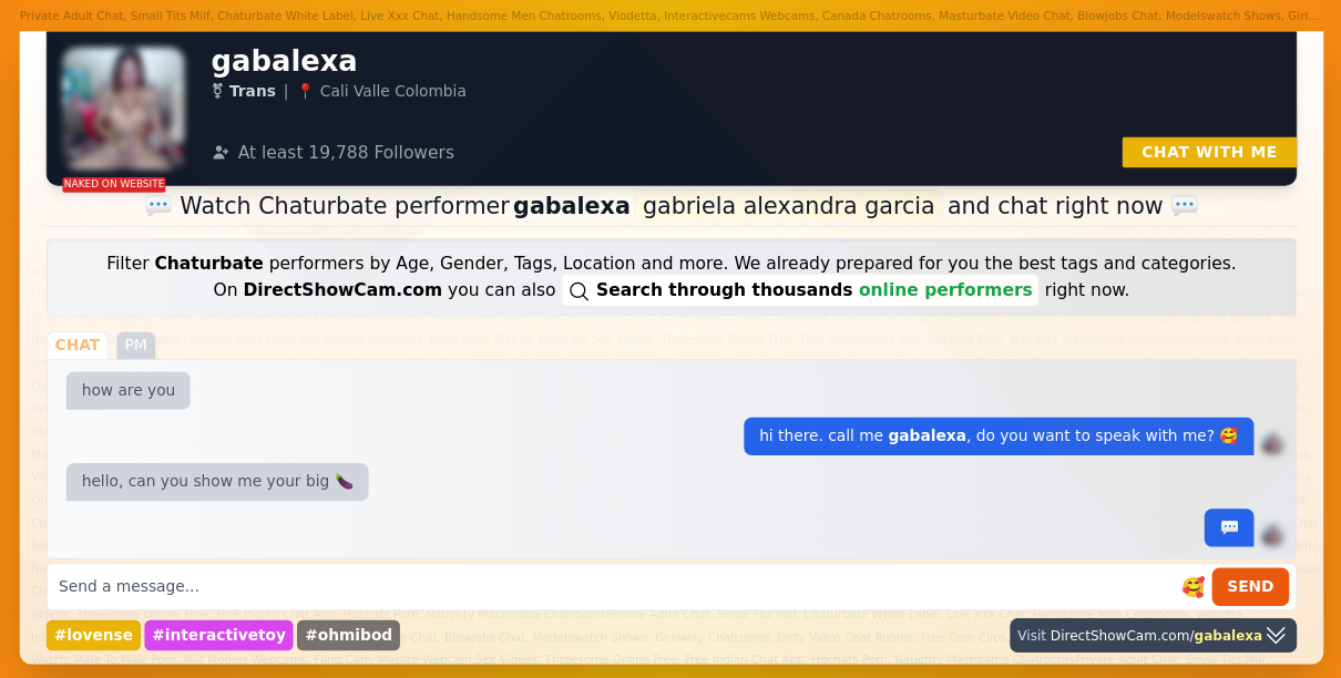 gabalexa chaturbate live webcam chat