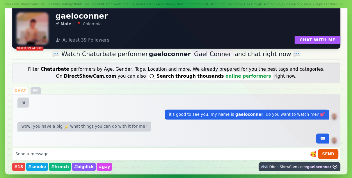 gaeloconner chaturbate live webcam chat
