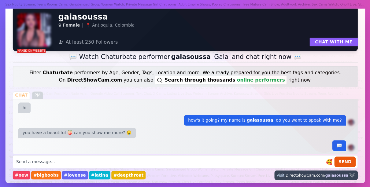 gaiasoussa chaturbate live webcam chat