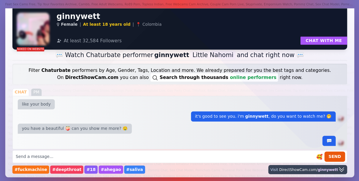ginnywett chaturbate live webcam chat