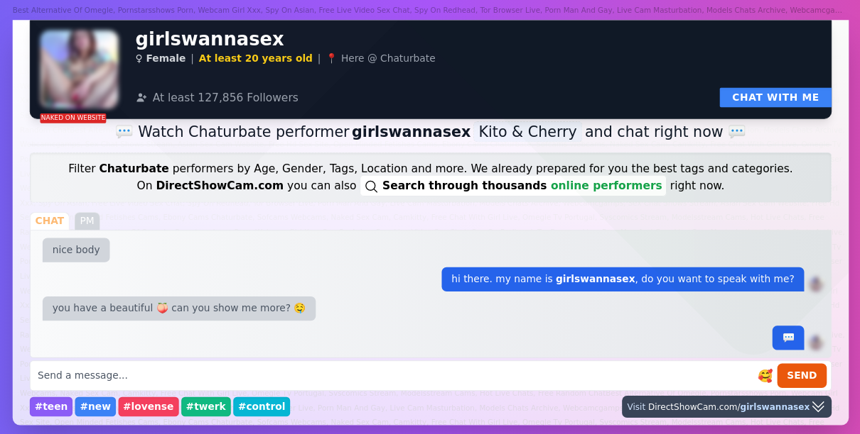 girlswannasex chaturbate live webcam chat
