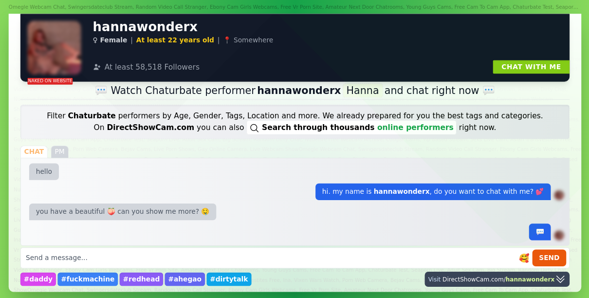 hannawonderx chaturbate live webcam chat