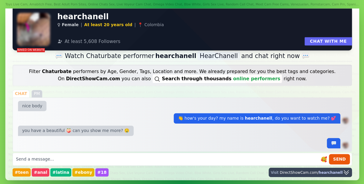 hearchanell chaturbate live webcam chat