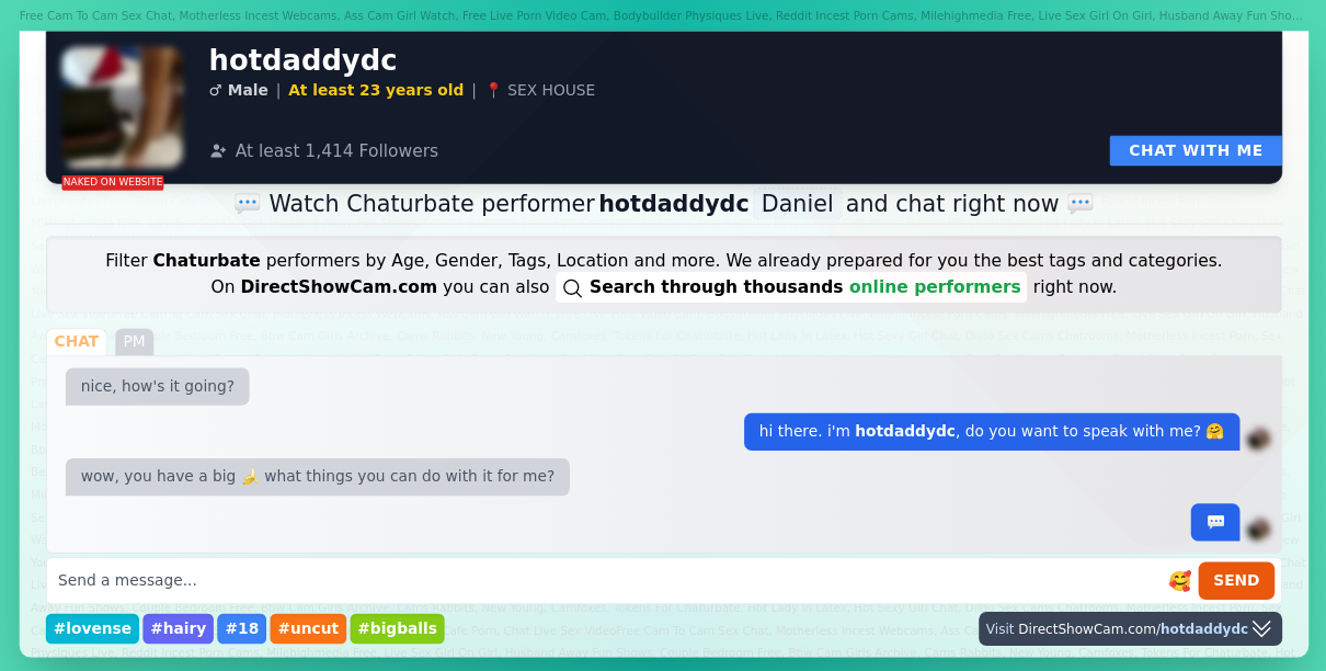 hotdaddydc chaturbate live webcam chat