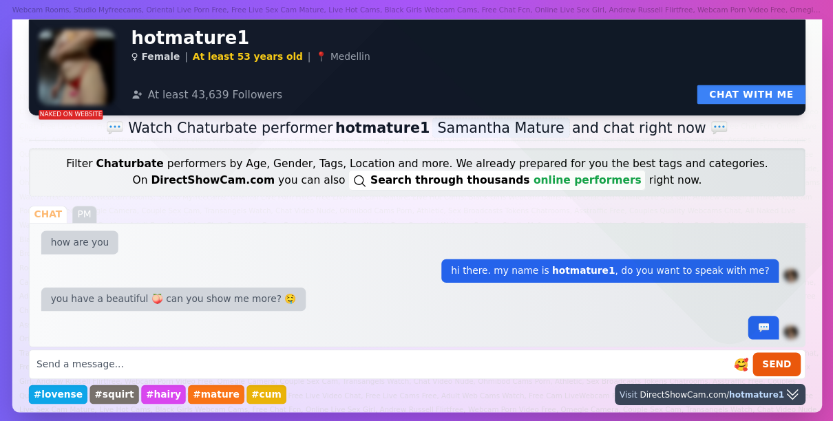 hotmature1 chaturbate live webcam chat