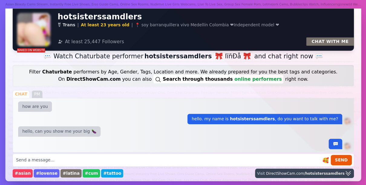 hotsisterssamdlers chaturbate live webcam chat