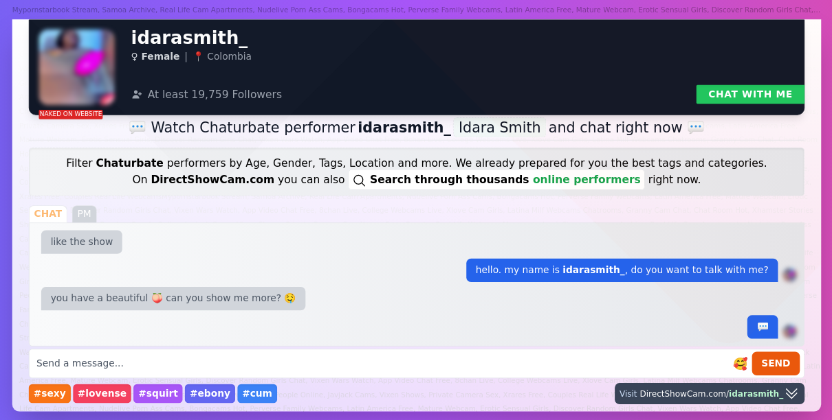 idarasmith_ chaturbate live webcam chat