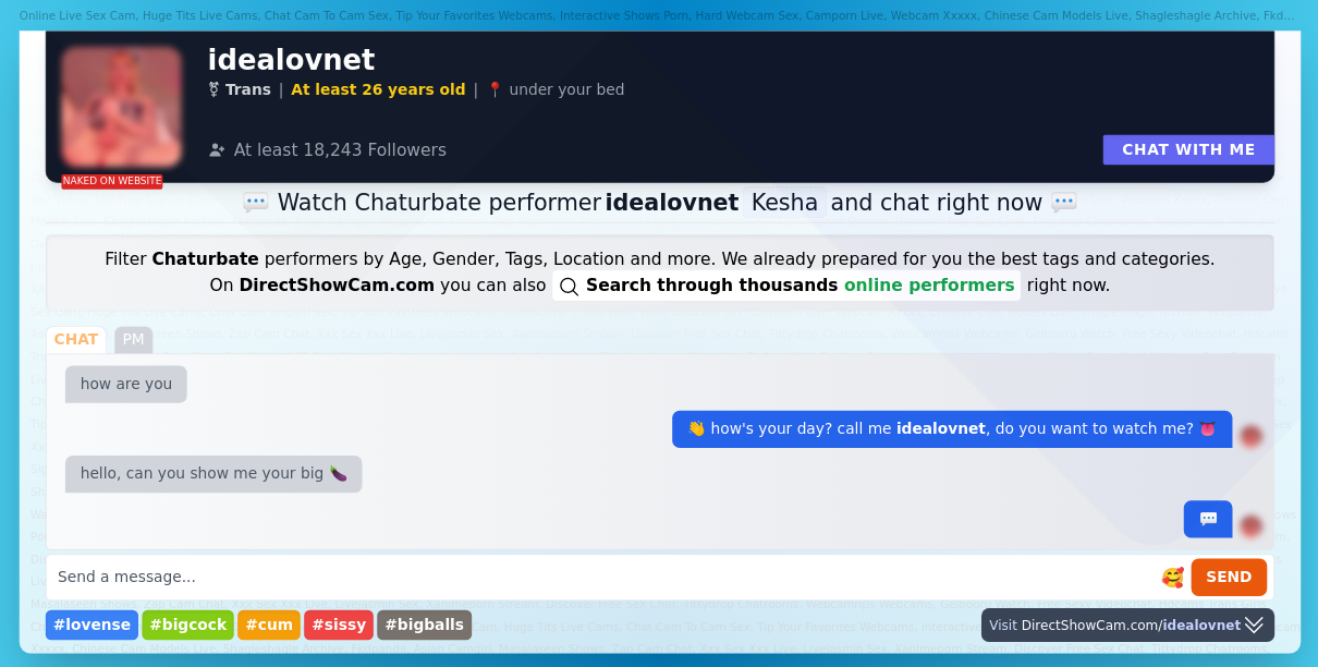 idealovnet chaturbate live webcam chat