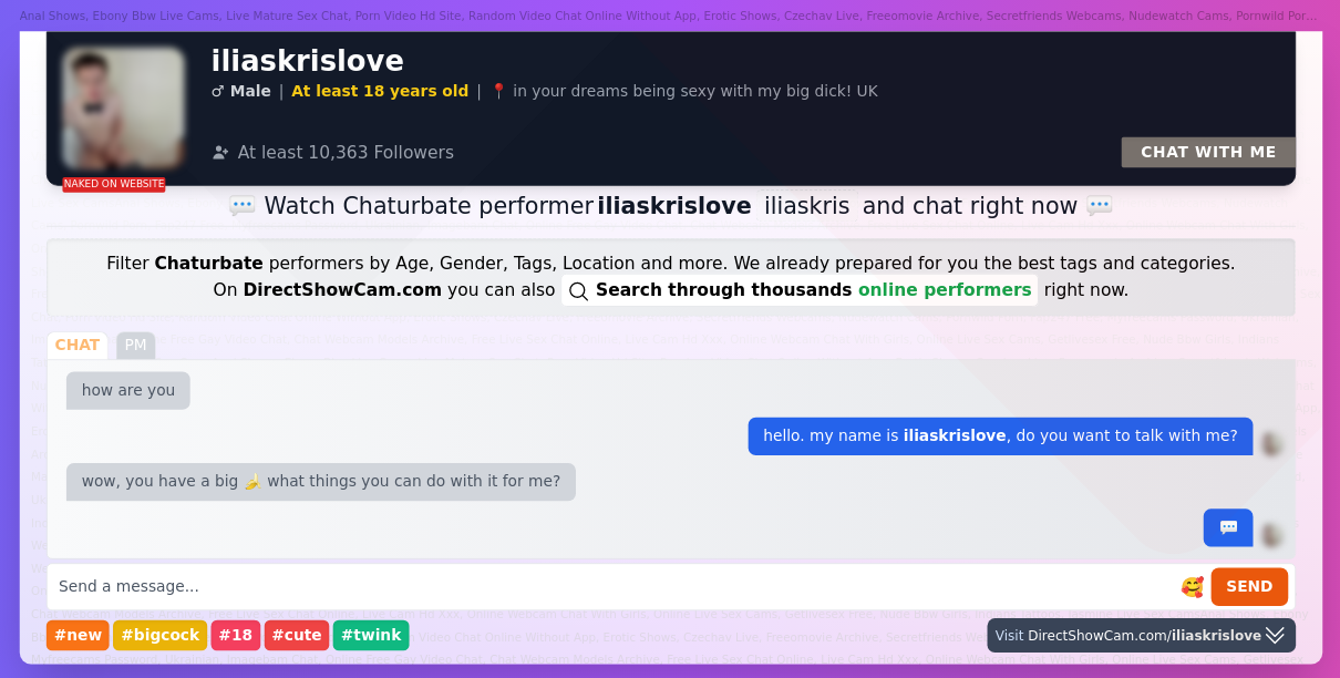 iliaskrislove chaturbate live webcam chat