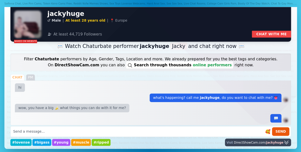 jackyhuge chaturbate live webcam chat