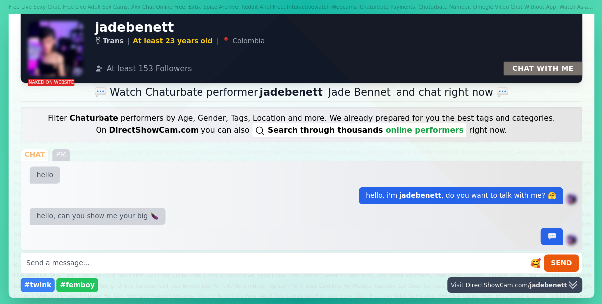 jadebenett chaturbate live webcam chat