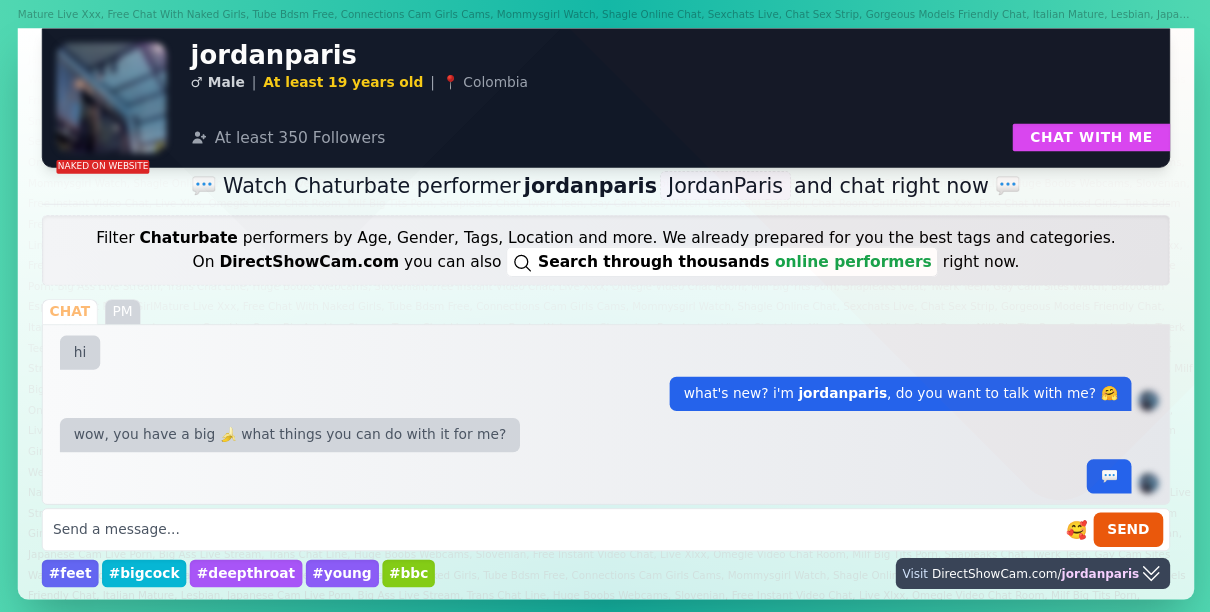 jordanparis chaturbate live webcam chat