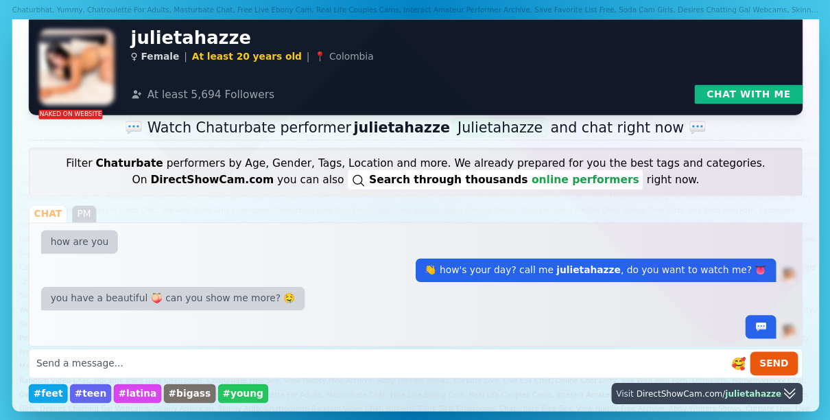 julietahazze chaturbate live webcam chat
