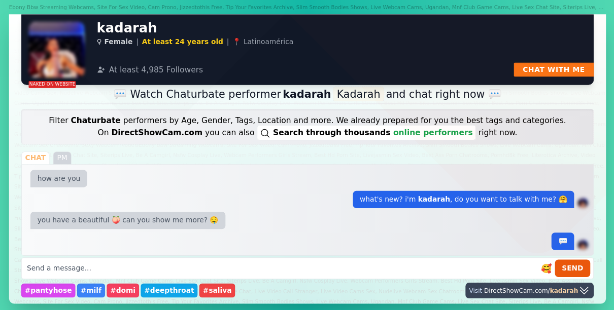 kadarah chaturbate live webcam chat