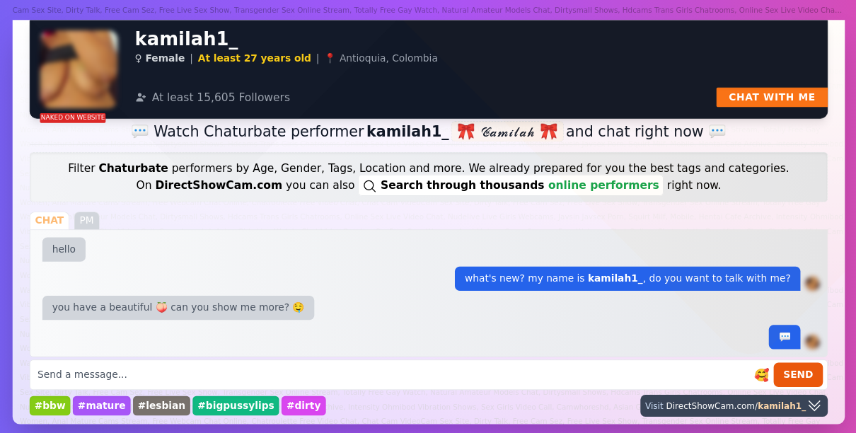 kamilah1_ chaturbate live webcam chat