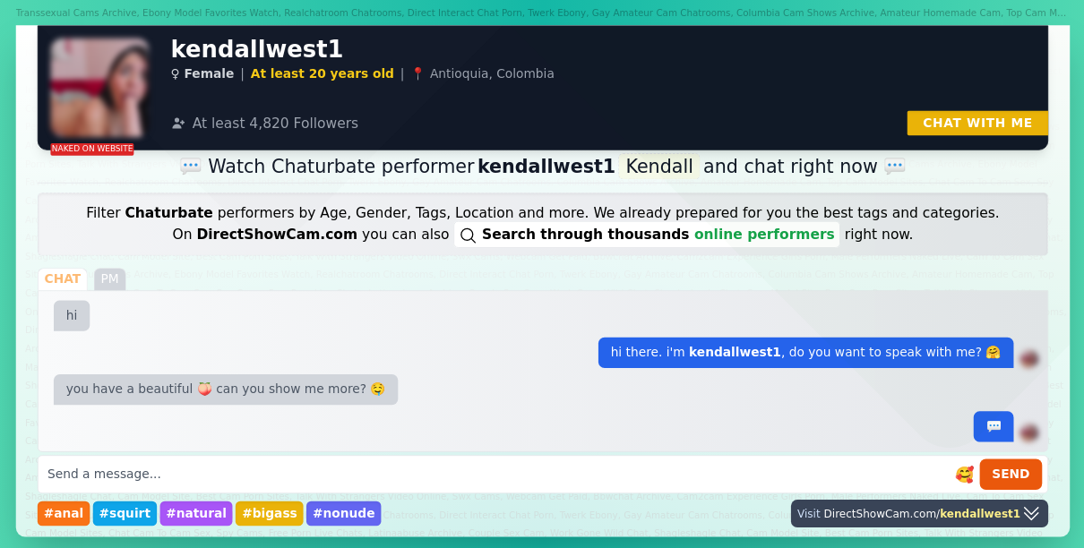 kendallwest1 chaturbate live webcam chat