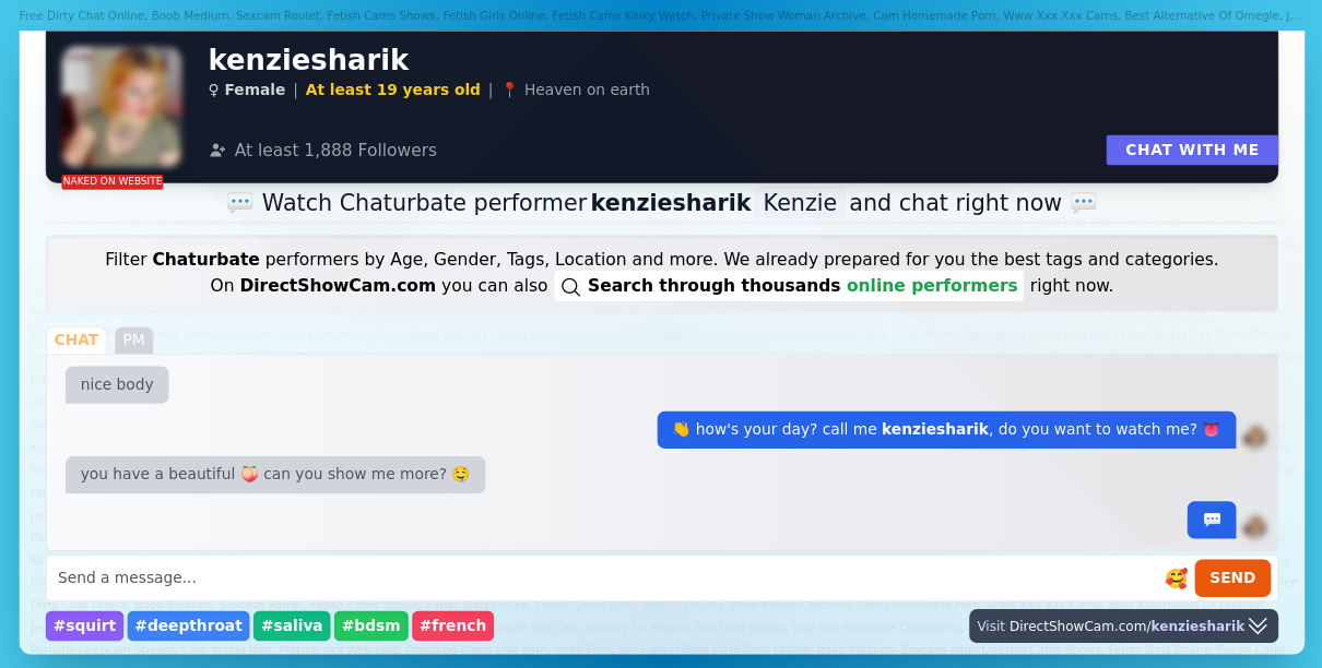 kenziesharik chaturbate live webcam chat