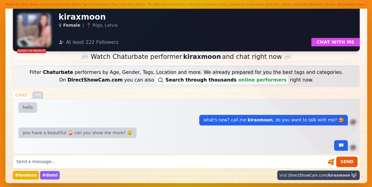 kiraxmoon chaturbate live webcam chat