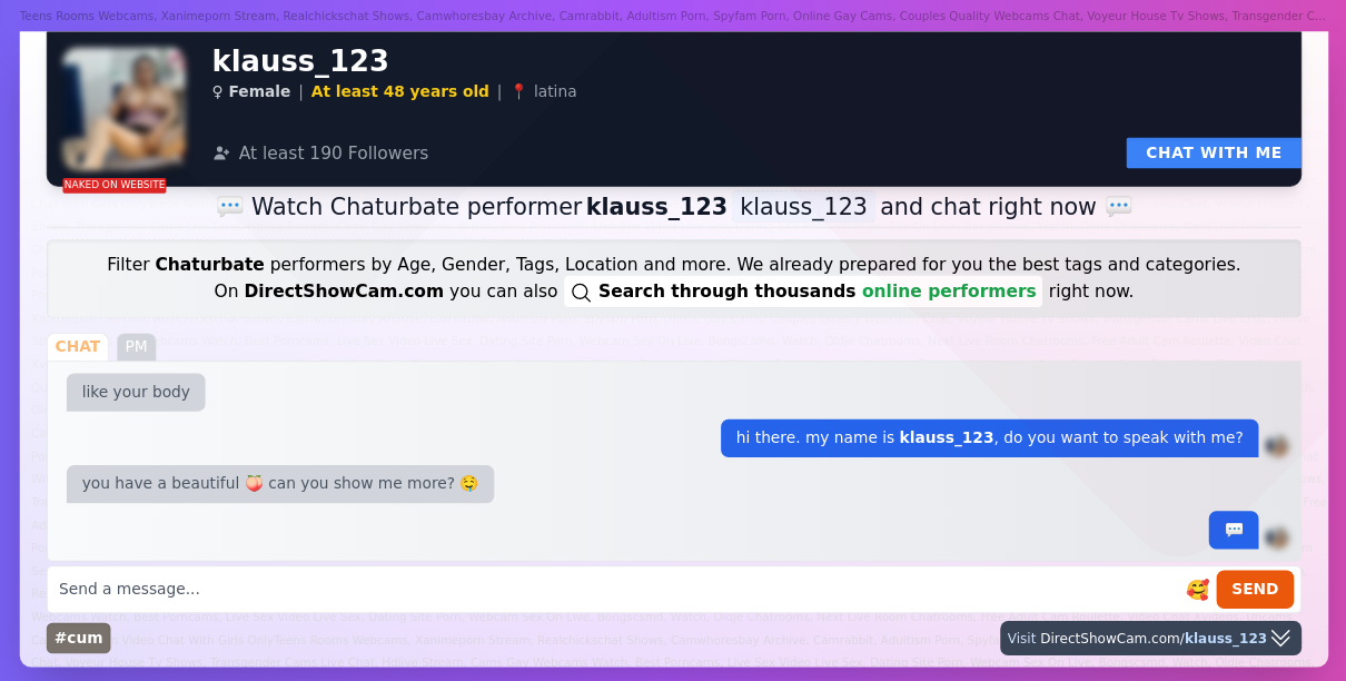 klauss_123 chaturbate live webcam chat