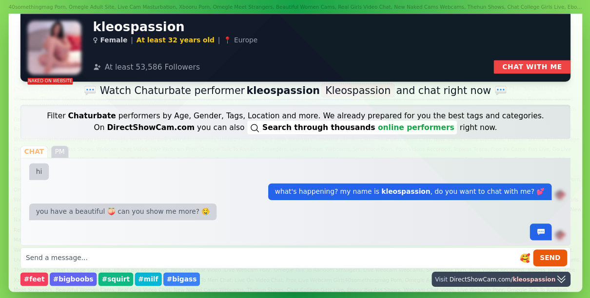 kleospassion chaturbate live webcam chat