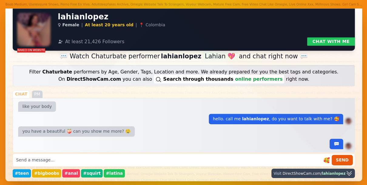 lahianlopez chaturbate live webcam chat