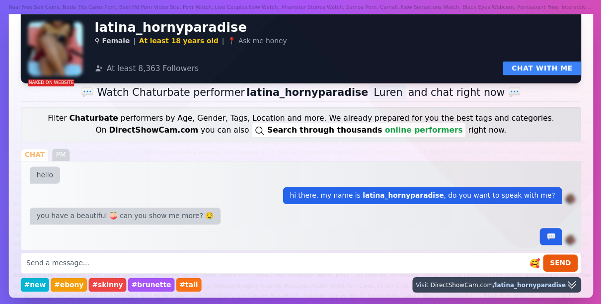 latina_hornyparadise chaturbate live webcam chat
