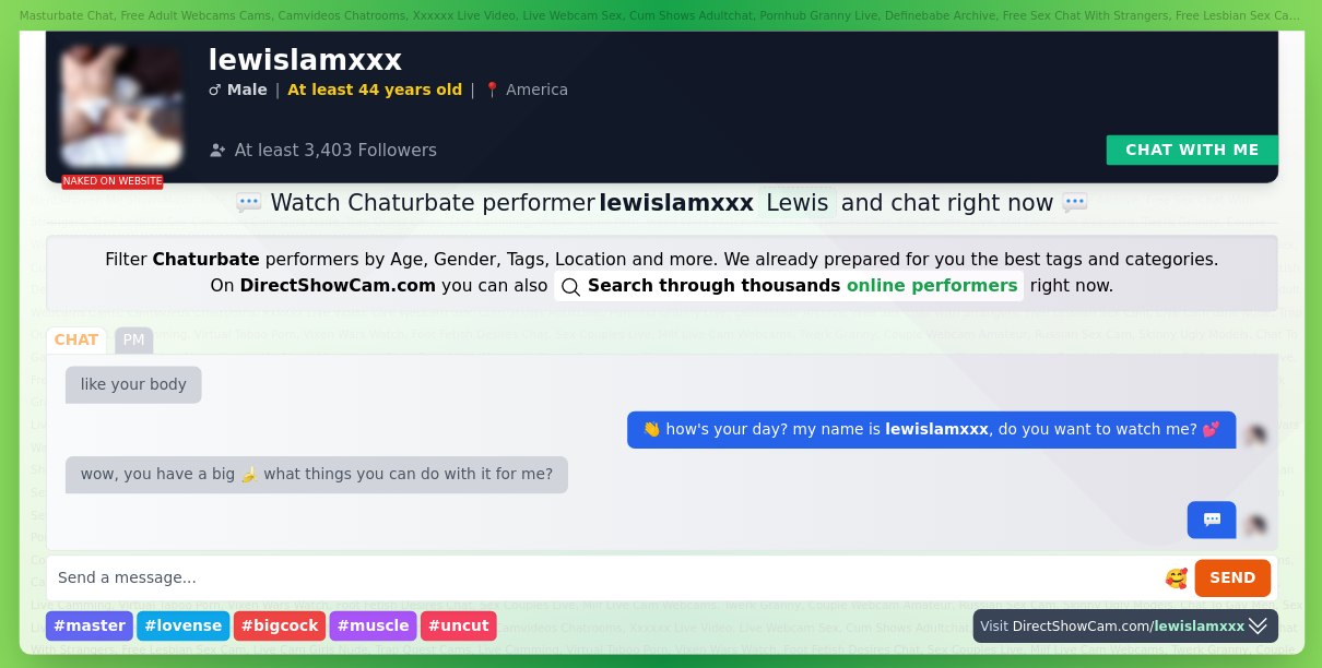 lewislamxxx chaturbate live webcam chat