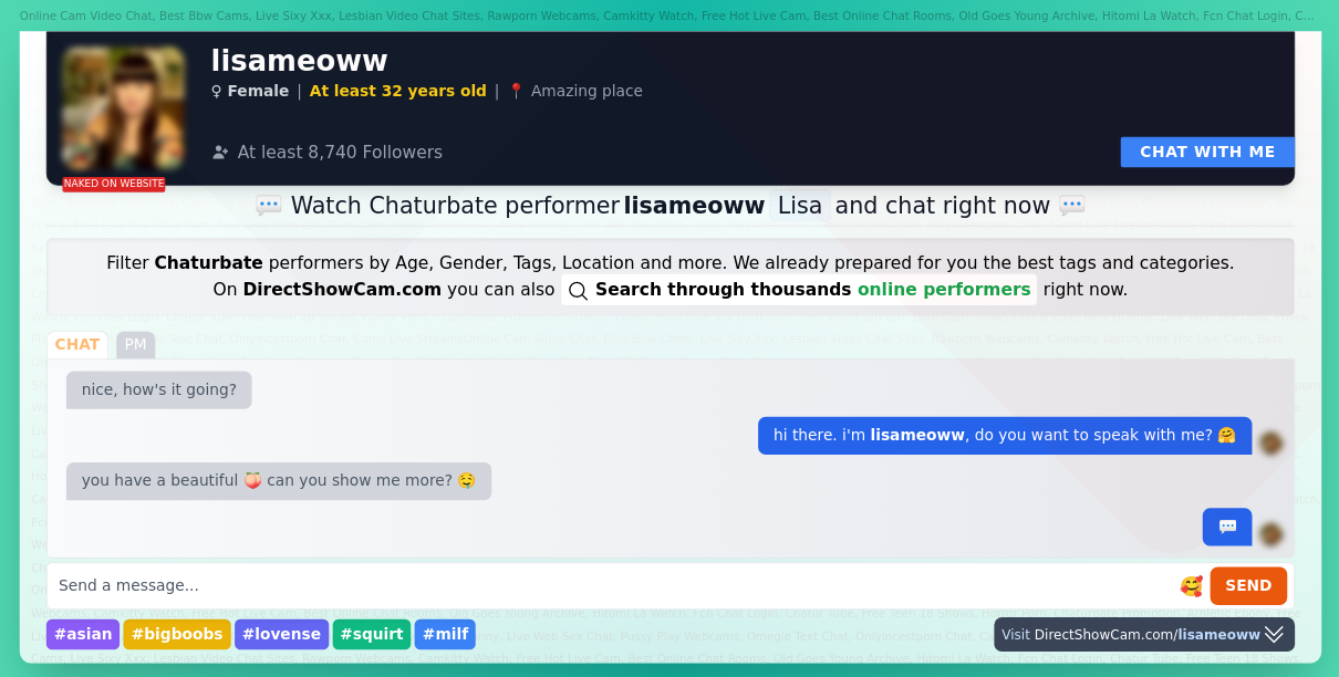 lisameoww chaturbate live webcam chat