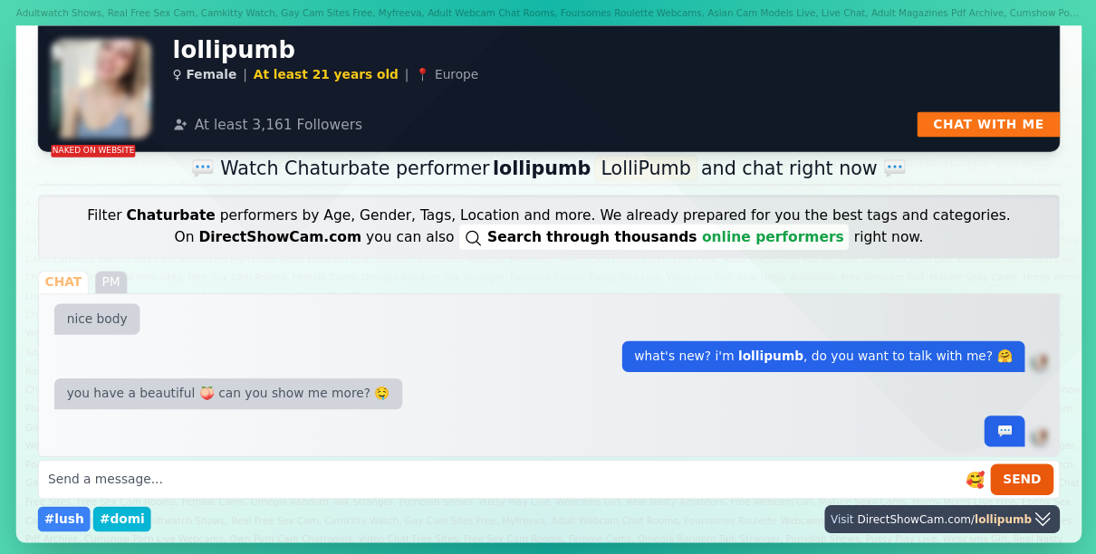 lollipumb chaturbate live webcam chat