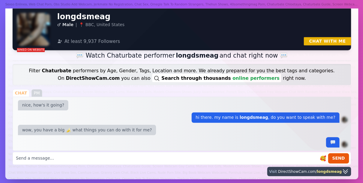 longdsmeag chaturbate live webcam chat