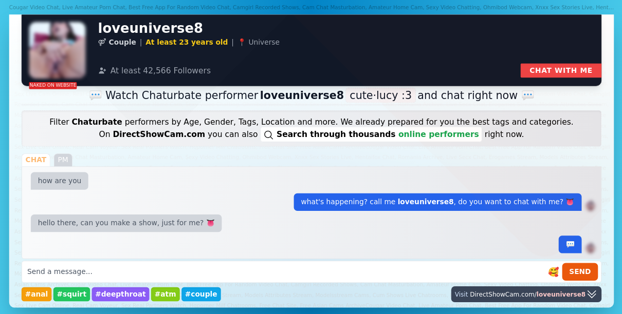 loveuniverse8 chaturbate live webcam chat