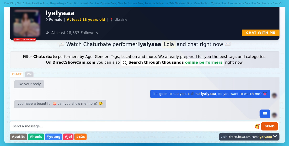 lyalyaaa chaturbate live webcam chat
