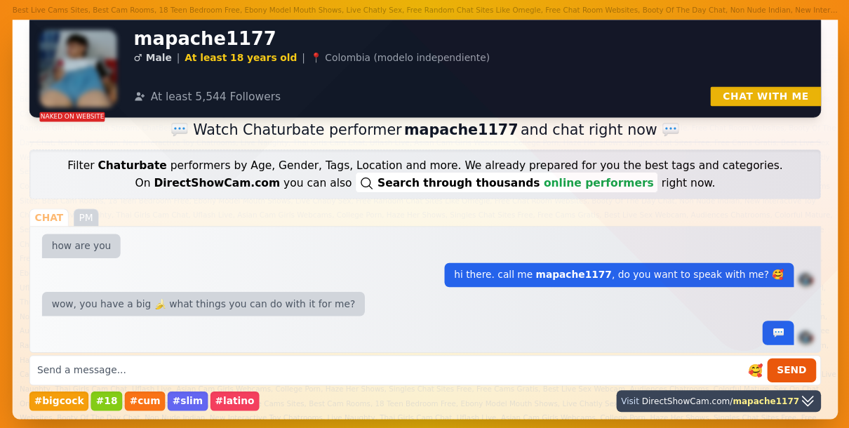 mapache1177 chaturbate live webcam chat