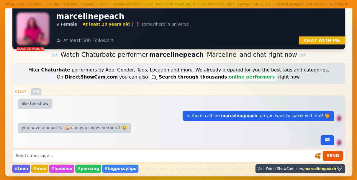 marcelinepeach chaturbate live webcam chat