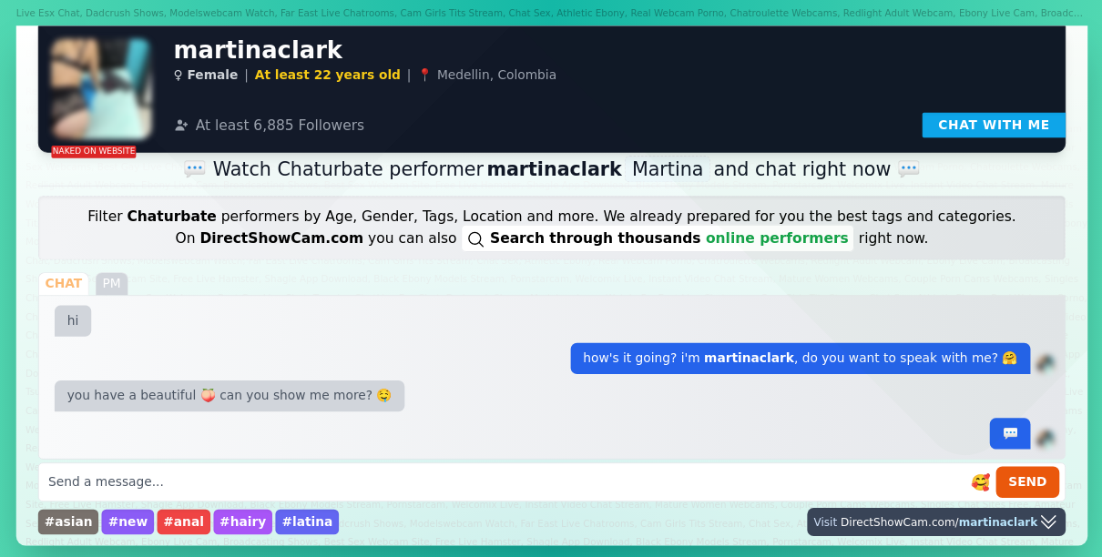 martinaclark chaturbate live webcam chat