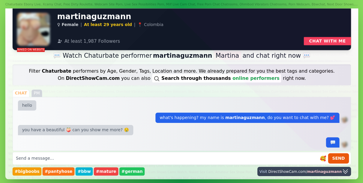 martinaguzmann chaturbate live webcam chat