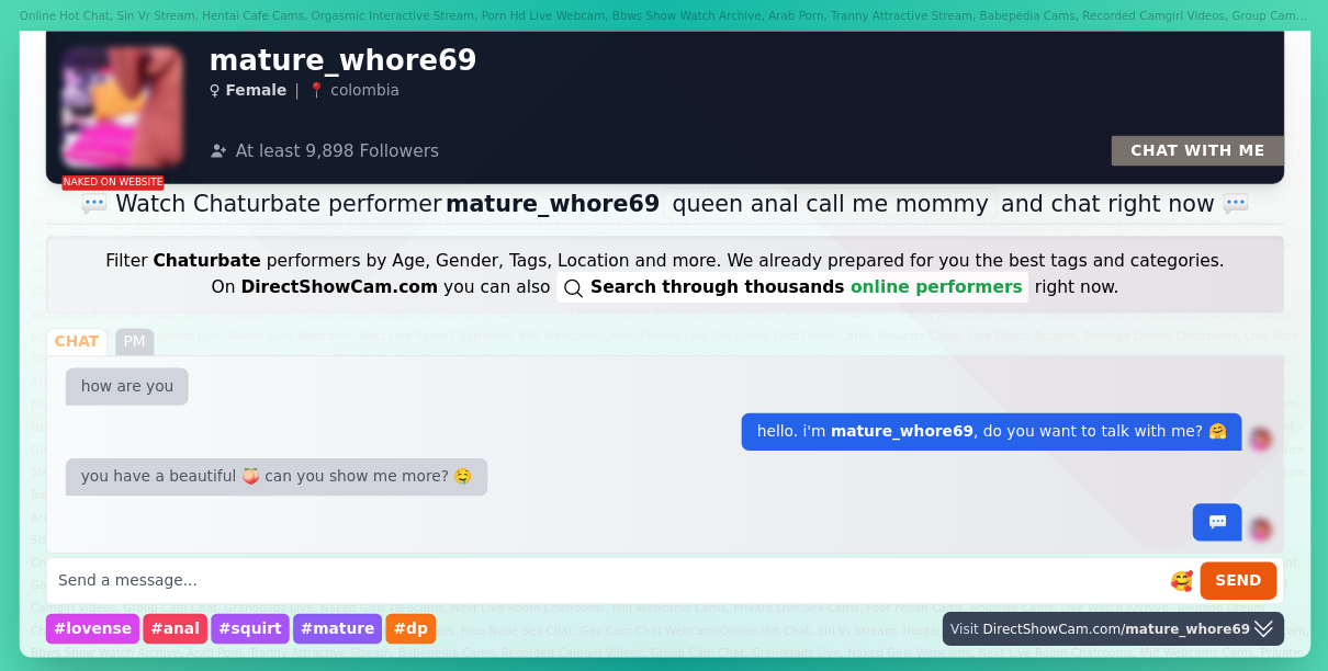 mature_whore69 chaturbate live webcam chat