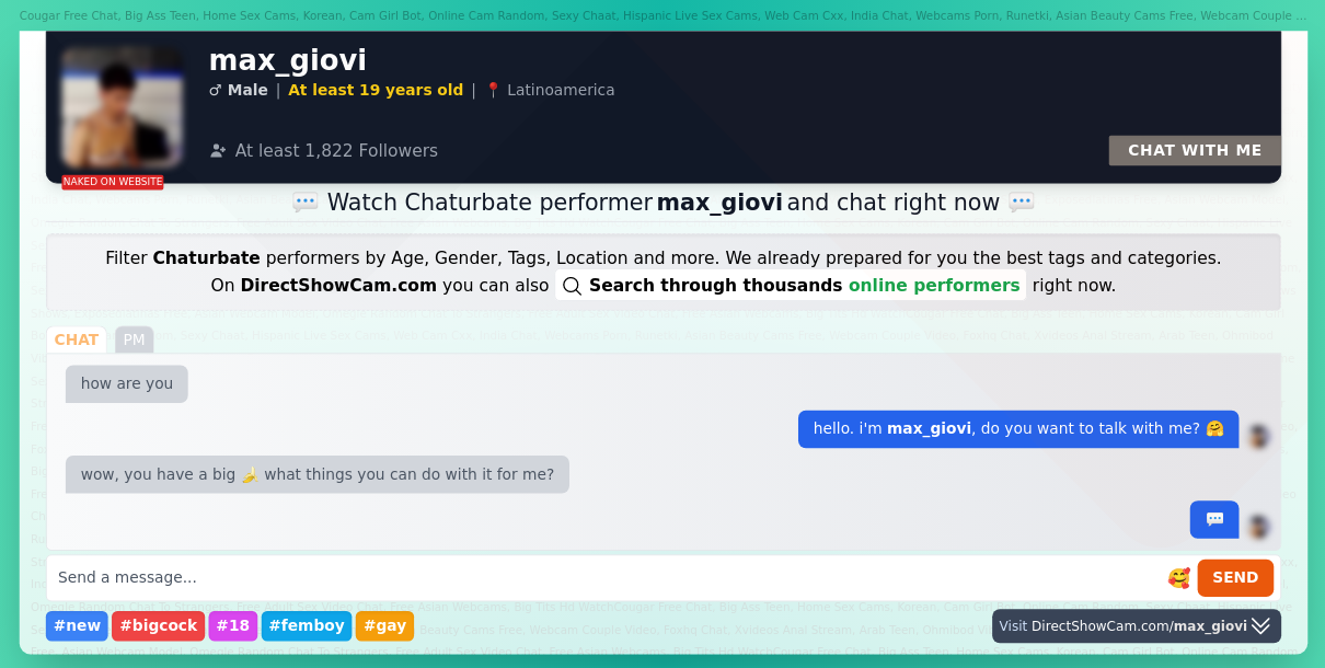max_giovi chaturbate live webcam chat