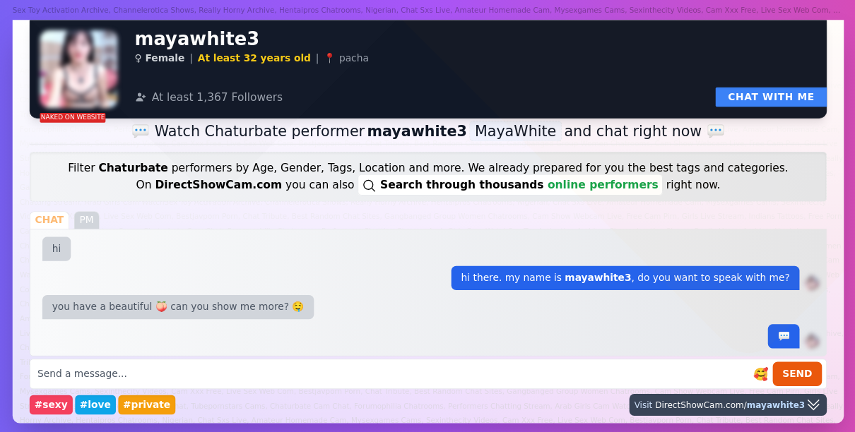 mayawhite3 chaturbate live webcam chat