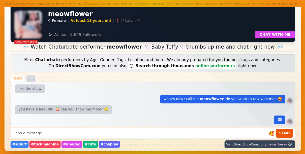meowflower chaturbate live webcam chat