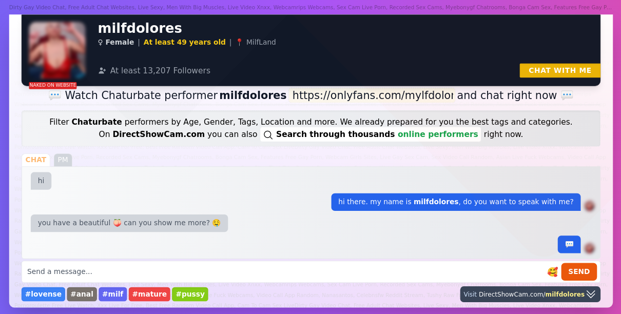 milfdolores chaturbate live webcam chat