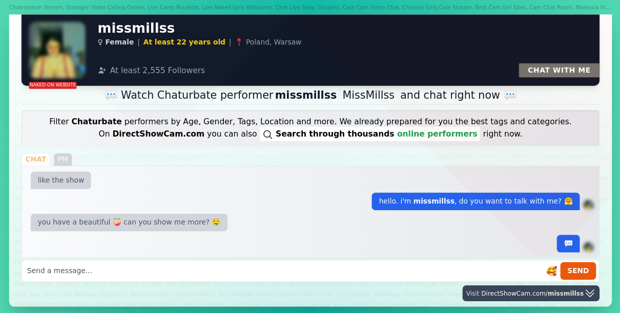 missmillss chaturbate live webcam chat