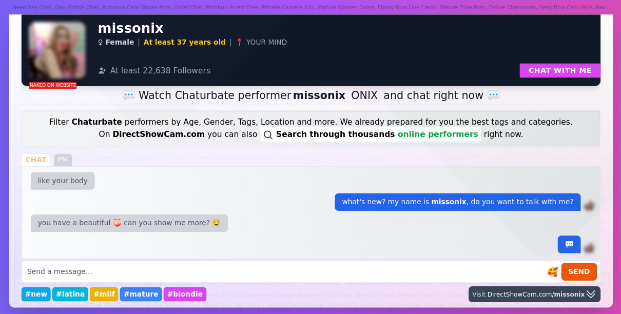 missonix chaturbate live webcam chat
