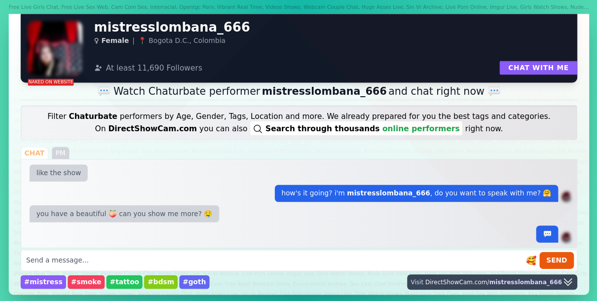 mistresslombana_666 chaturbate live webcam chat