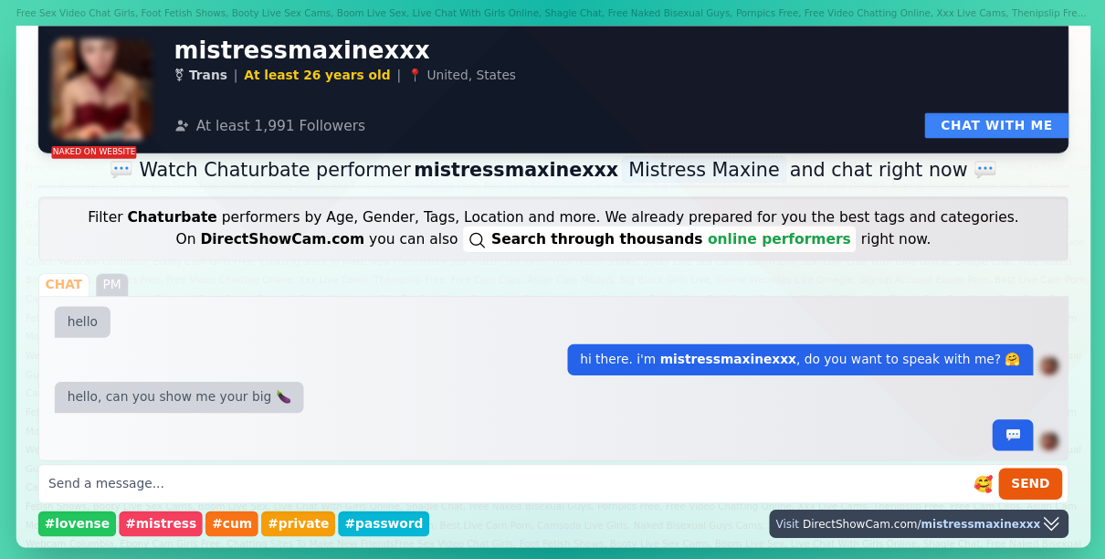 mistressmaxinexxx chaturbate live webcam chat