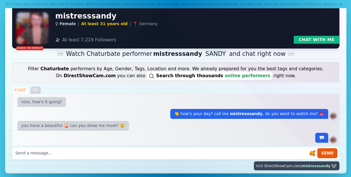mistresssandy chaturbate live webcam chat