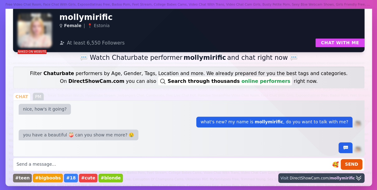 mollymirific chaturbate live webcam chat